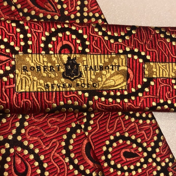 Robert Talbott SEVEN FOLD Tie- Red - Picture 6 of 9